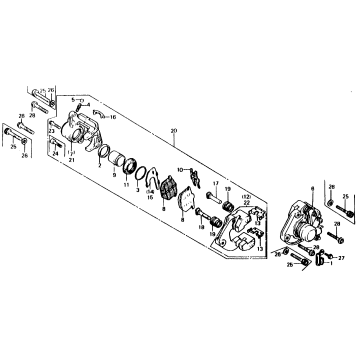 FRONT BRAKE CALIPER 79-80