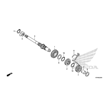 KICK STARTER SPINDLE