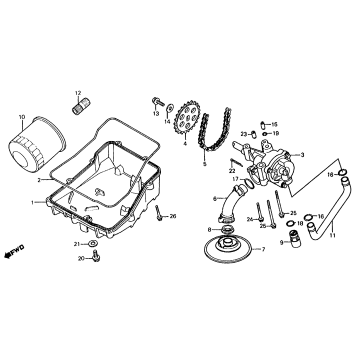 OIL FILTER + OIL PAN + OIL PUMP