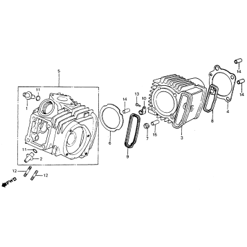 CYLINDER HEAD + CYLINDER