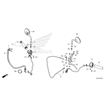 HANDLE LEVER@SWITCH@CABLE (2)