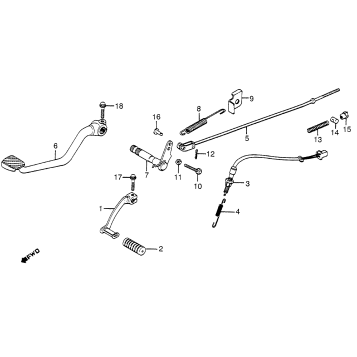 BRAKE PEDAL + CHANGE PEDAL