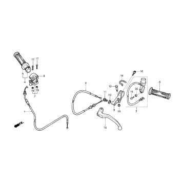 HANDLE LEVER + SWITCH + CABLE