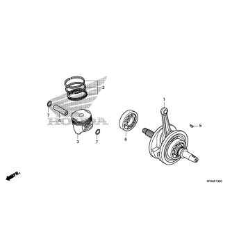 CRANKSHAFT + PISTON