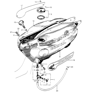 FUEL TANK + RIGHT COVER