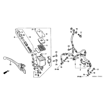 FRONT BRAKE MASTER       CYLINDER