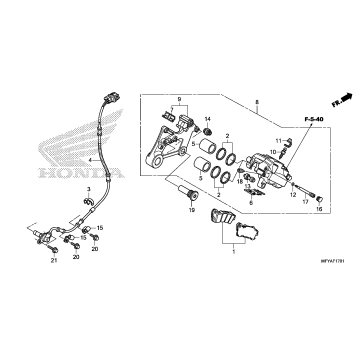 REAR BRAKE CALIPER (ABS)