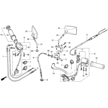 VT1100C2SWITCHES + CABLES + MIRRORS 95-97