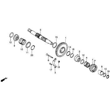 KICK STARTER SPINDLE