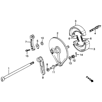 XL500S REAR BRAKE PANEL 79-81