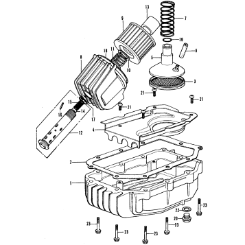 OIL FILTER + OIL PAN