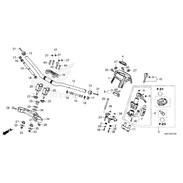 HANDLEBAR@TOP BRIDGE     (CB650RAC)