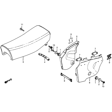 SEAT + SIDE COVER 78-79