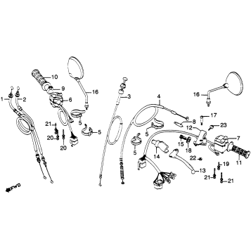 HANDLE LEVER + SWITCH + CABLE