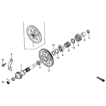 KICK STARTER SPINDLE