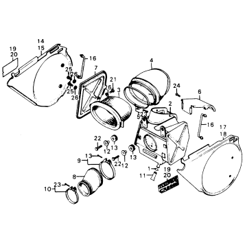 AIR CLEANER + SIDE COVER M1