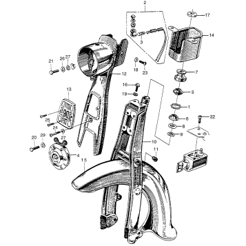 FRONT FORK + FRONT FENDER