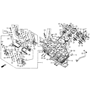 CYLINDER HEAD + OIL FEED PIPE