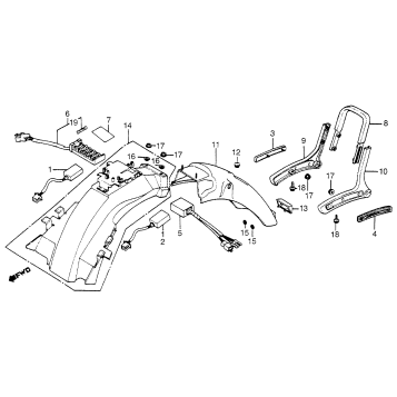 REAR FENDER + SPARK UNIT