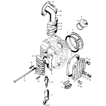 CYLINDER HEAD COVER + INLETPIPE
