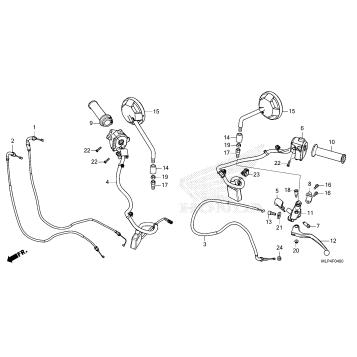 HANDLE LEVER@SWITCH@CABLE@MIRROR