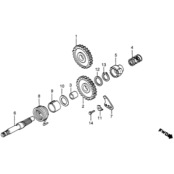 KICK STARTER SPINDLE