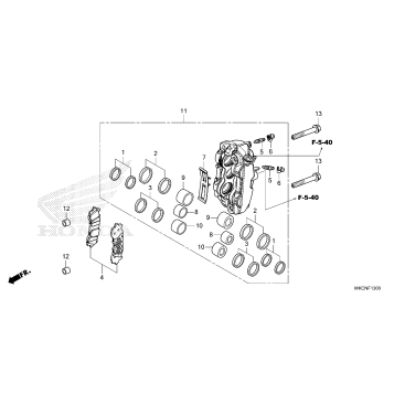 LEFT FRONT BRAKE CALIPER