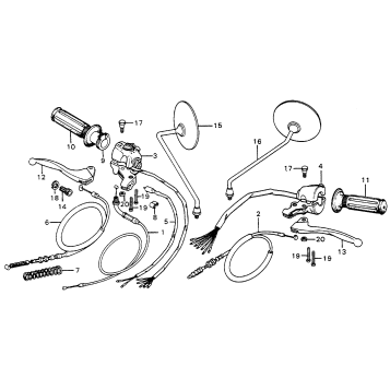 HANDLE SWITCH + CABLE + LEVER