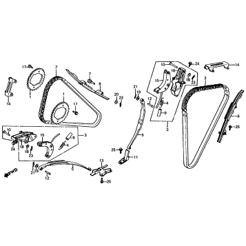 CAM CHAIN + TENSIONER