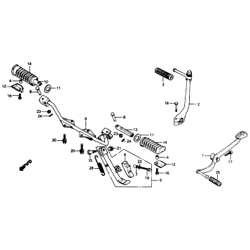 STEP + KICK STARTER ARM + SHIFT PEDAL