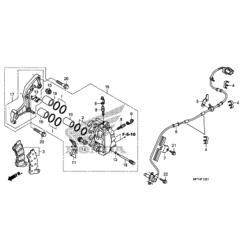 FRONT BRAKE CALIPER (ABS)