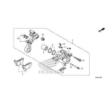 REAR BRAKE CALIPER       (CBR600RR)