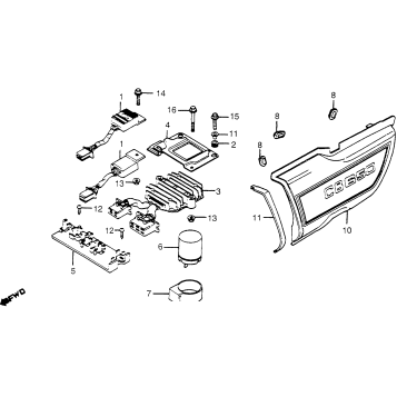 LEFT SIDE COVER + RECTIFIER