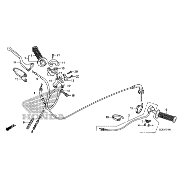 HANDLE LEVER + SWITCH + CABLE