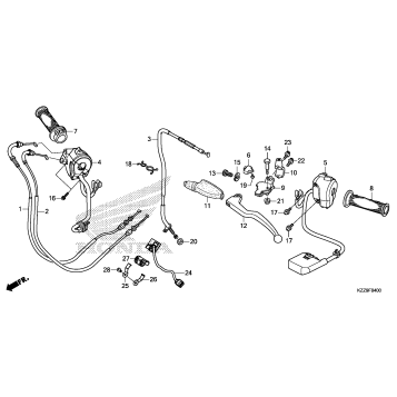 HANDLE LEVER@SWITCH@CABLE