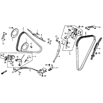 CAM CHAIN + TENSIONER