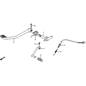BRAKE PEDAL + GEARSHIFT PEDAL