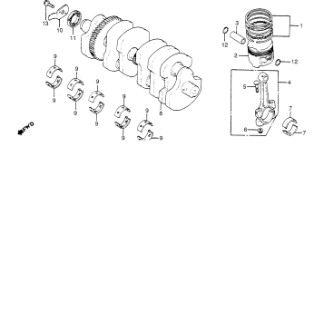 CRANKSHAFT + PISTON
