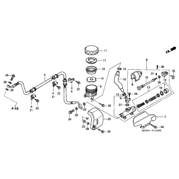 REAR BRAKE MASTER CYLINDER