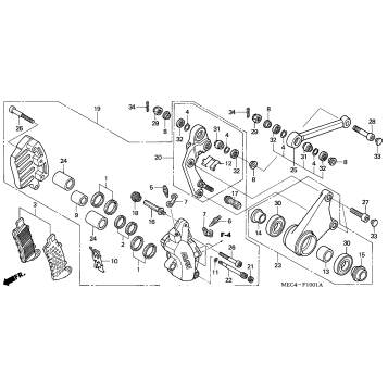 LEFT FRONT BRAKE CALIPER