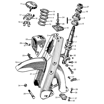 FRONT FORK + FRONT FENDER