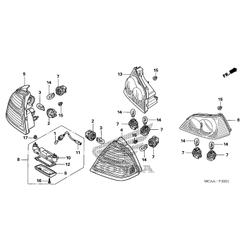 REAR COMBINATION LIGHT   (GL1800'06-)