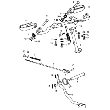 BRAKE PEDAL + SIDE STAND