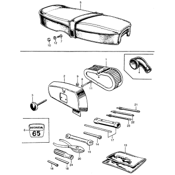 SEAT + AIR CLEANER + TOOL
