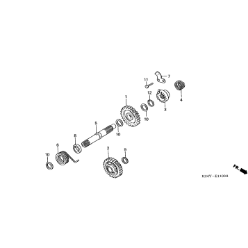 KICK STARTER SPINDLE