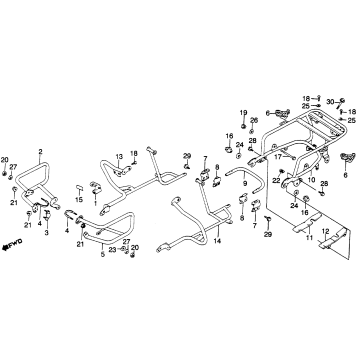 ENGINE GUARD + SADDLEBAG STAY