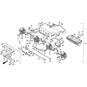 F2 CARBURETOR ASSY. 91-94