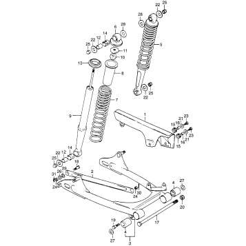 SWINGARM + REAR SHOCK ABSORBER
