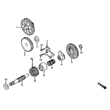 KICK STARTER SPINDLE