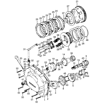 RIGHT CRANKCASE COVER + CLUTCH + OIL PUMP